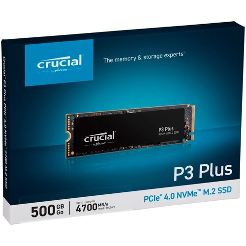 Crucial SSD P3 Plus 500GB NVMe4700/1900 MB/sPCIe Gen 4 x4 Cijene