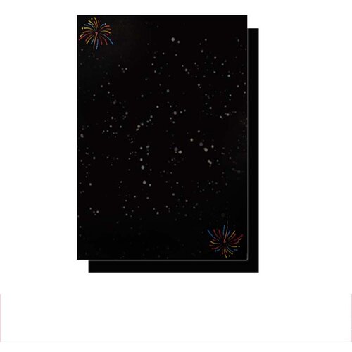 INF Ognjemetni tisk papir za zavijanje - 35x50cm, 50 Listov - Premium Darilni Papir Black, (5000158657) Cene