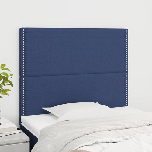 The Living Store Posteljno vzglavje 2 kosa modro 80x5x78/88 cm blago - Vzglavje, (21659315) Slike