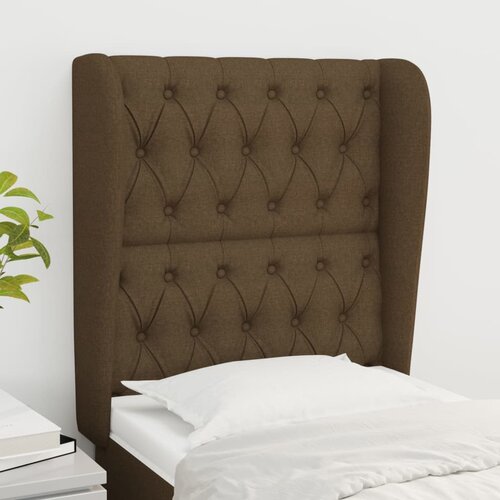 vidaXL Vzglavje z ušesi temno rjavo 83x23x118/128 cm blago Cene