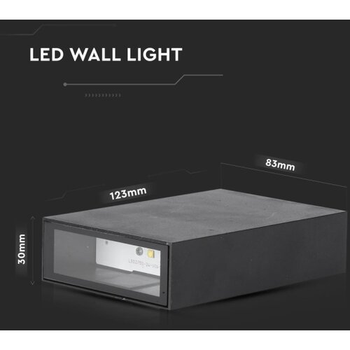  LED spolja&amp;scaron;nje zidno svetlo LED/4W/230V 3000K IP65 crno Slike