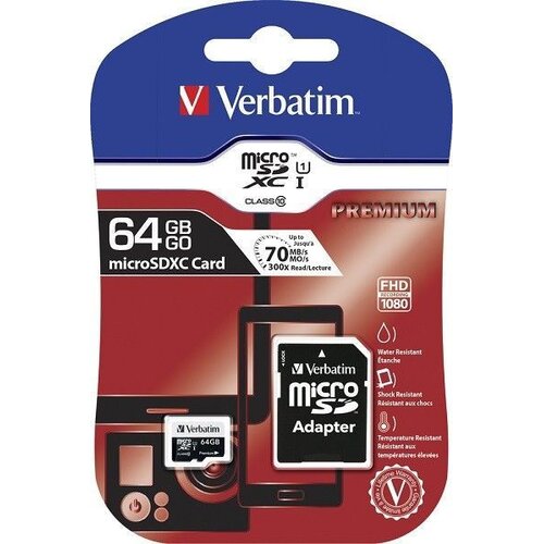Verbatim microSDXC 64GB UHS-I Class 10 + adapter - 44084 memorijska kartica Cene
