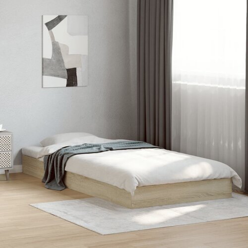 Furnova Posteljni okvir brez vzmetnice hrast 75x190 cm inženirski les, (21937678) Slike