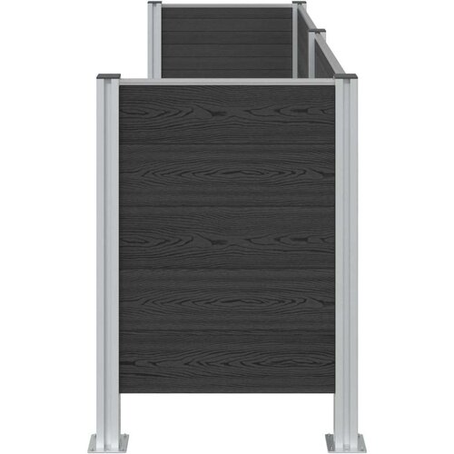  Ograda za kante za smeće Siva 237 x 85 x 115 cm Aluminij i WPC Slike