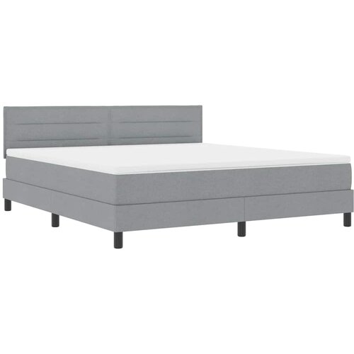  Krevet s opruga kutije Svijetlo siva 180 x 200 cm tkanina Slike