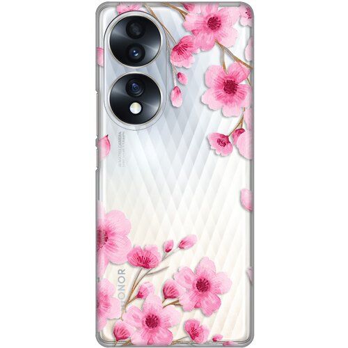 silikonska maska za Huawei Honor 70 Rose flowers Print Skin providna Slike