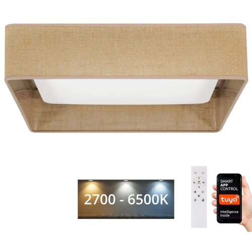  Brilagi-LED prigu&amp;scaron;iva svetiljka VELVET SQUARE LED/36W/230V Wi-Fi Tuya+DO braon Slike