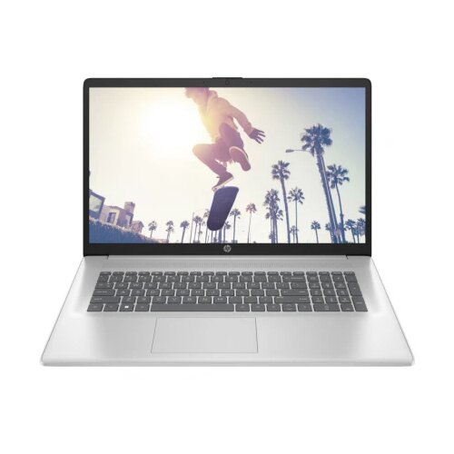 HP 17-cp2025nm, amd ryzen 5 7520U, 16GB ram onboard, 512GB pcie nvme M.2 ssd, 17.3" ips ag fhd 1920x1080, amd radeon graphics, 1 usb-c 3.1, 2 usb-a 3.1, 1 hdmi 1.4b, bt 4.2, freedos, yu, natural silver, 2yw Cene