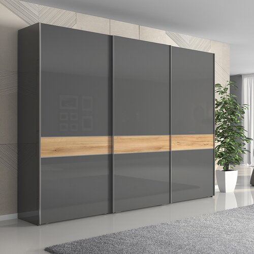 Jela omara z drsnimi vrati Kalla Onyx 280 cm Cene