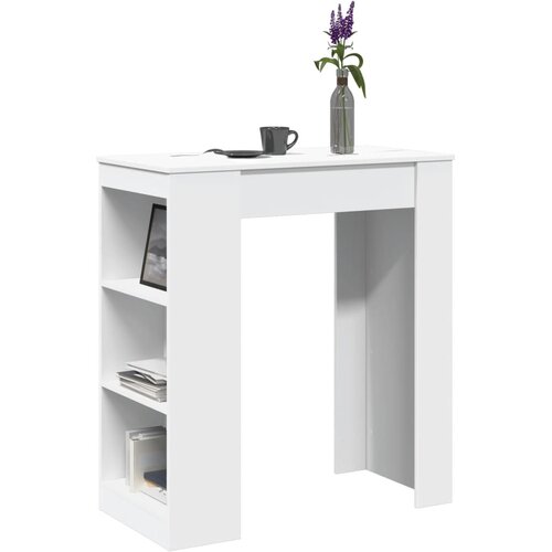 vidaXL Barski stol s držačima bijeli 95x47x103,5 cm drveni Cijene