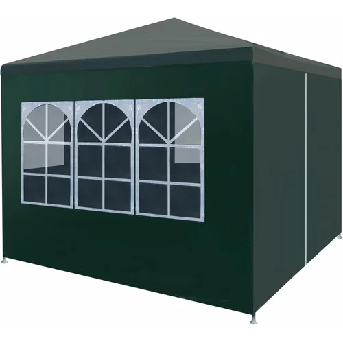 vidaXL šator za zabave 3 x 3 m zeleni