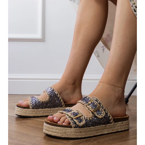 Gemre Gray espadrille sandals with buckles Induri Cijene