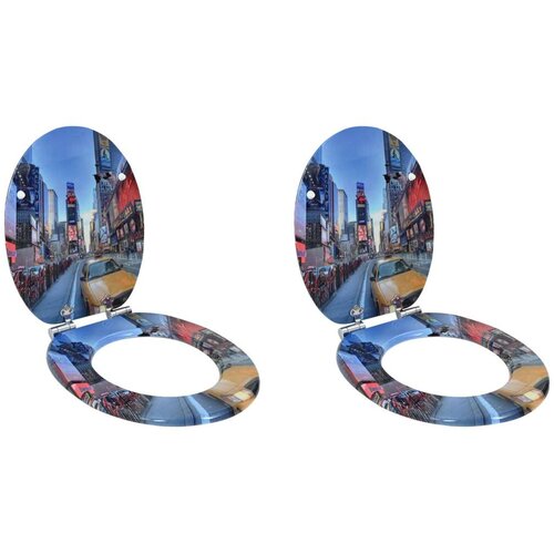 Toaletni pokrov s tiho zaporo 2 pcs večbarvno 44 x 38 cm, (5000208013) Cene