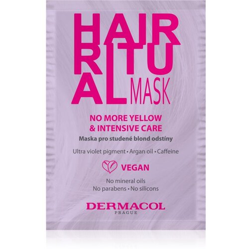 Dermacol hair ritual no more yellow mask maska za hladne blond odtenke 15 ml Cene
