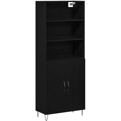  Highboard 2 pcs Crni hrast Konstruirano drvo Cijene