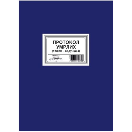  PROTOKOL UMRLIH (PRIJEM-OBDUKCIJA) (100 LISTOVA) A3 Cene