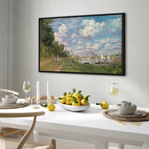  Slika - Claude Monet &amp;ndash; The Port at Argenteuil 120x80 U crnom drvenom okviru Slike