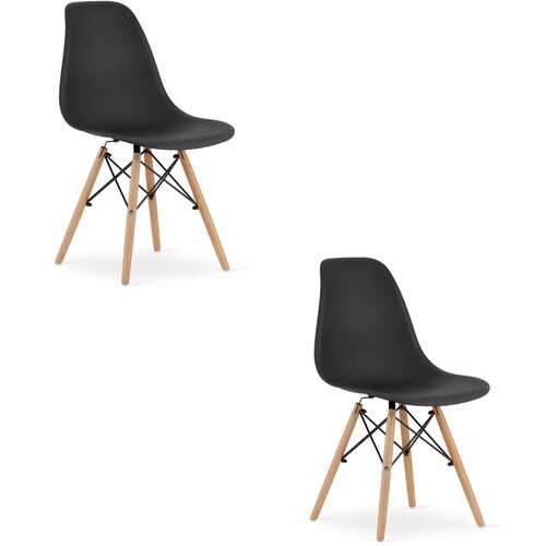 Brandless OSAKA stol črn / naravne noge x 2, (22030810) Cene