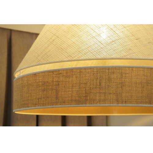  Duolla - Viseći luster na sajli YUTE AVIGNON 1xE27/15W/230V, prečnik 60 cm, siva/braon Slike