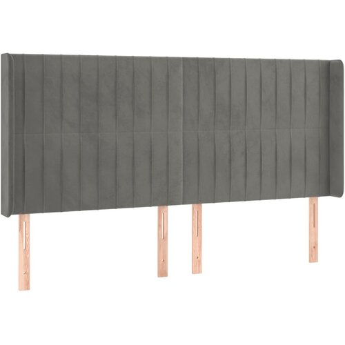  LED uzglavlje svjetlosivo 163 x 16 x 118/128 cm bar&amp;scaron;unasto Slike