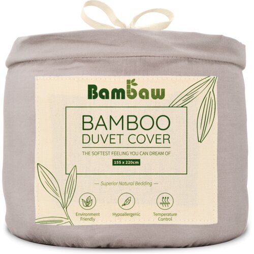 Bambaw Prevleka za odejo iz bambusa 155 x 220 cm - Grey Cene