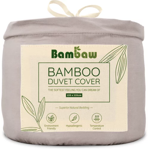 Bambaw Prevleka za odejo iz bambusa 155 x 220 cm - Grey