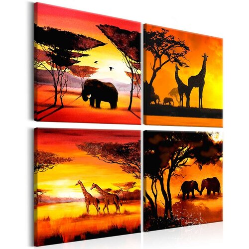  Slika - African Animals (4 Parts) 60x60 Cene