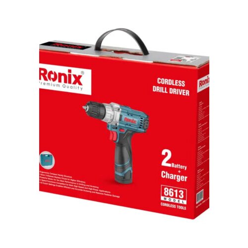 Ronix bušilica 8613 bmc akumulatorska pakovanje sadrzi dve baterije (2X1.5AH) 12V/26NM Cene