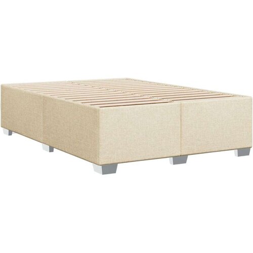 VidaXL okvir za krevet bez madraca krem 160x200 cm od tkanine Slike