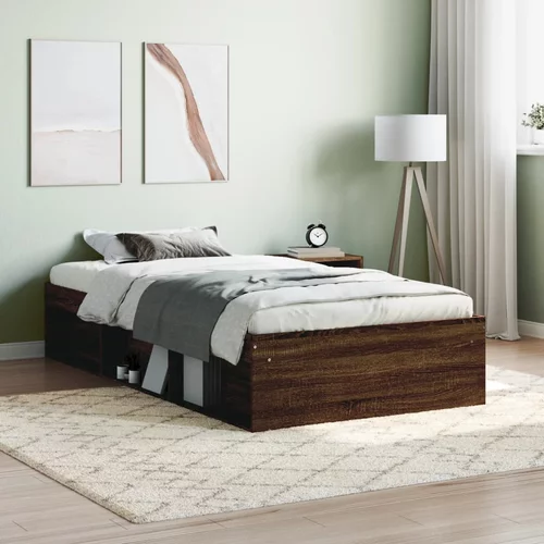  kreveta boja smeđeg hrasta 90 x 200 cm