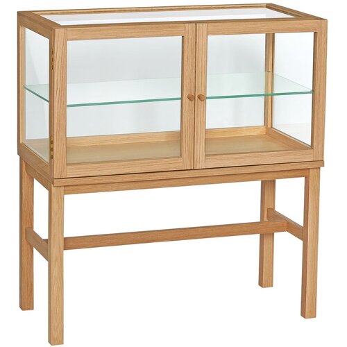 Hübsch Vitrina v hrastovem dekorju 80x88x42 cm Poetic – Cene