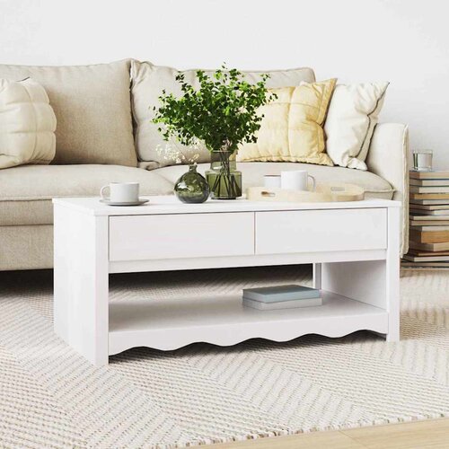  Kava Stol Drammen Bijelo 99 x 55 x 45 cm Čvrsto borovo drvo Cene