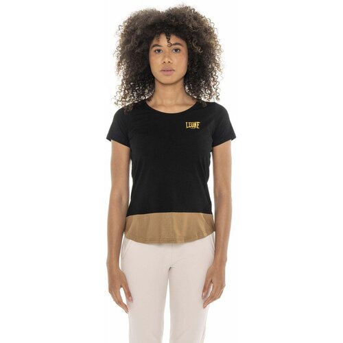 Leone 1947 Majice s kratkimi rokavi Woman T-Shirt Shor Sleeves Chic Črna Cene