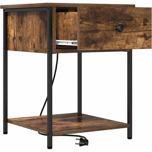  Noćni ormar s ladicama 2 pcs Dimljeni hrast 42 x 41 x 56 cm Slike