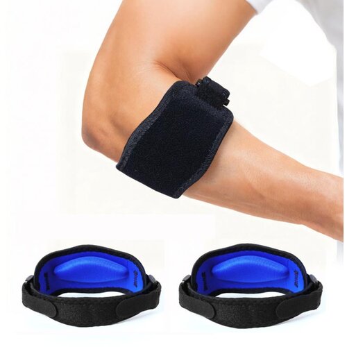 INF Podpora pogačice 2-pack &amp;ndash; blaženje udarcev in nastavljiva kompresija Black+Blue, (5000336116) Slike