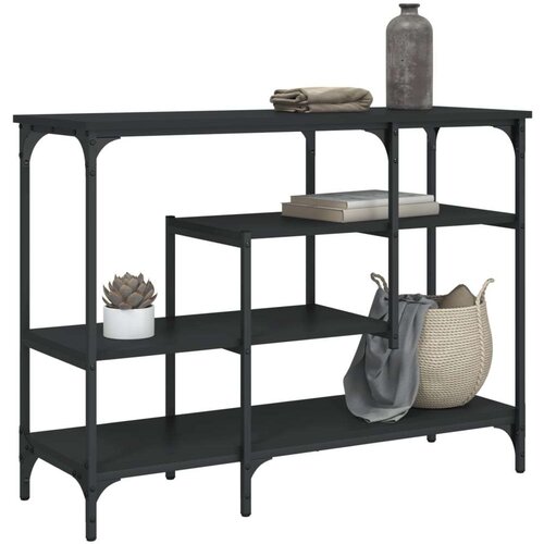  Konzolni stol s policama crni 100 x 35 x 75 cm Cijene