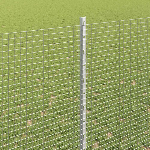  Zavarena žičana ograda s postom 50 x 1,6 m Srebrna Mreža Slike