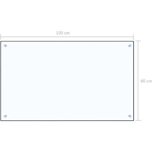 VidaXL kuhinjska za&amp;scaron;tita od prskanja prozirna 100x60 cm kaljeno staklo Slike