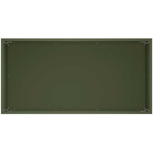  Vrtna saksija Maslinastozelena 60 x 30 x 50 cm Čelična vrata Slike