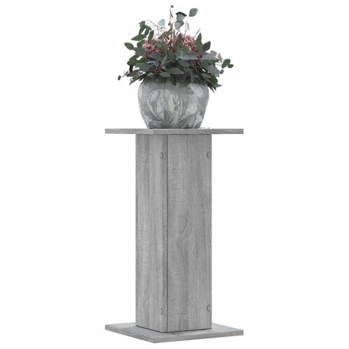 VidaXL Stojalo za rastline 2 kosa siva sonoma 30x30x60 cm inž. les Slike