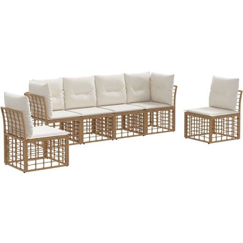  Set vanjskih sofa Prirodna Poliester - Prirodna bez stola Cijene