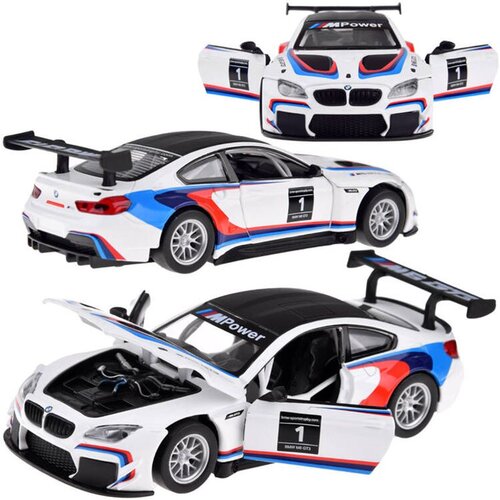  Metalni auto sportski model bmw m6 gt3 mjerilo 1:32 svjetlo zvuk Slike