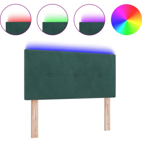  led uzglavlje s gumbima uloženo tamno zelena 100 cm bar&amp;scaron;un Slike