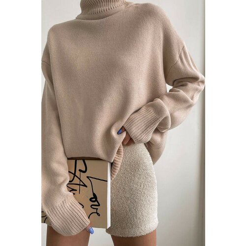 Madmext Sweater - Beige - Regular fit Cene