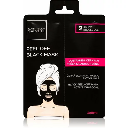 Gabriella Salvete Face Mask Black Peel Off crna peel-off maska za lice 2x8 ml