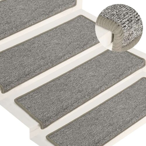  Tepisi za stepenice 15 kom 65x21x4 cm bijelo-sivi Cijene