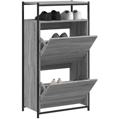 vidaXL Omarica za čevlje siva sonoma 60x34x112 cm inženirski les Cene
