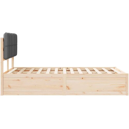  Krevetni okvir s tapiciranim uzglavljem Tamno siva 120 x 200 cm Slike