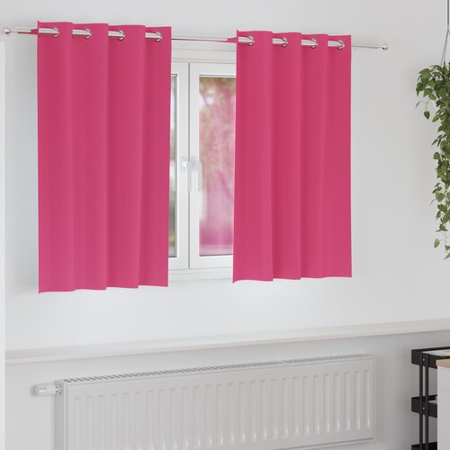vidaXL Zavese z zavesami 2 pcs Svetlo roza 140 x 140 cm Poliester Cene