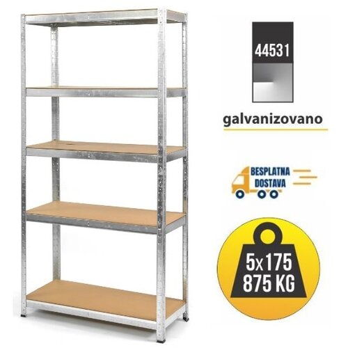 SmartStorage Polica metal medijapan 180x90x40cm 5X175kg Cene